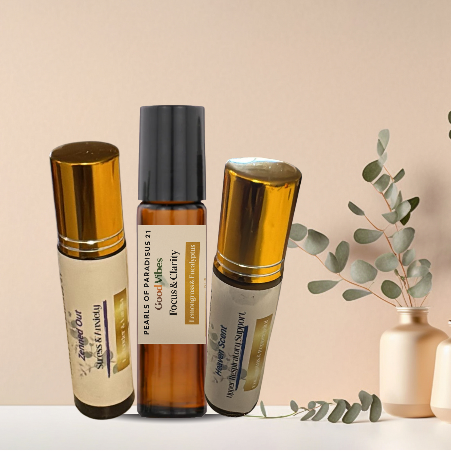Aromatherapy Roller Oils – Zenned Out, Heaven Scent & Good Vibes | Essential Oil Blends