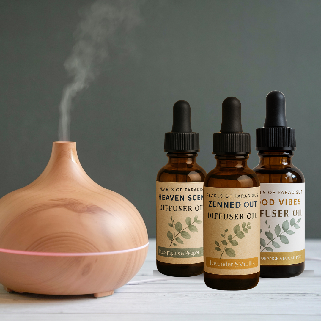 Diffuser Oil Blends – Zenned Out, Heaven Scent & Good Vibes | Aromatherapy Collection